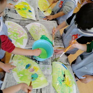 はじき絵の制作（年少）